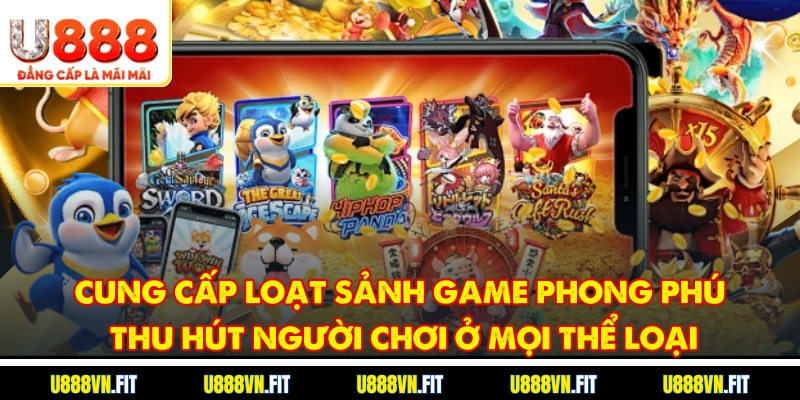 Cung cấp loạt sảnh game phong phú, thu hút người chơi ở mọi thể loại
